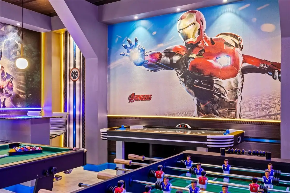 Air hockey and pool table